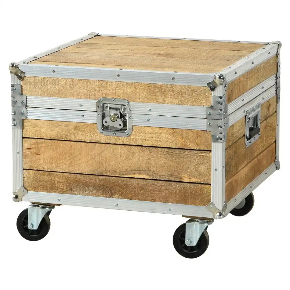 Roadie Chic Reclaimed Coffee Table Trunk on Wheels - popular handicrafts